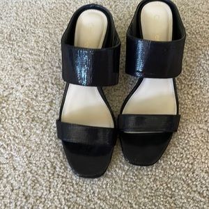 Calvin Klein double strap mules